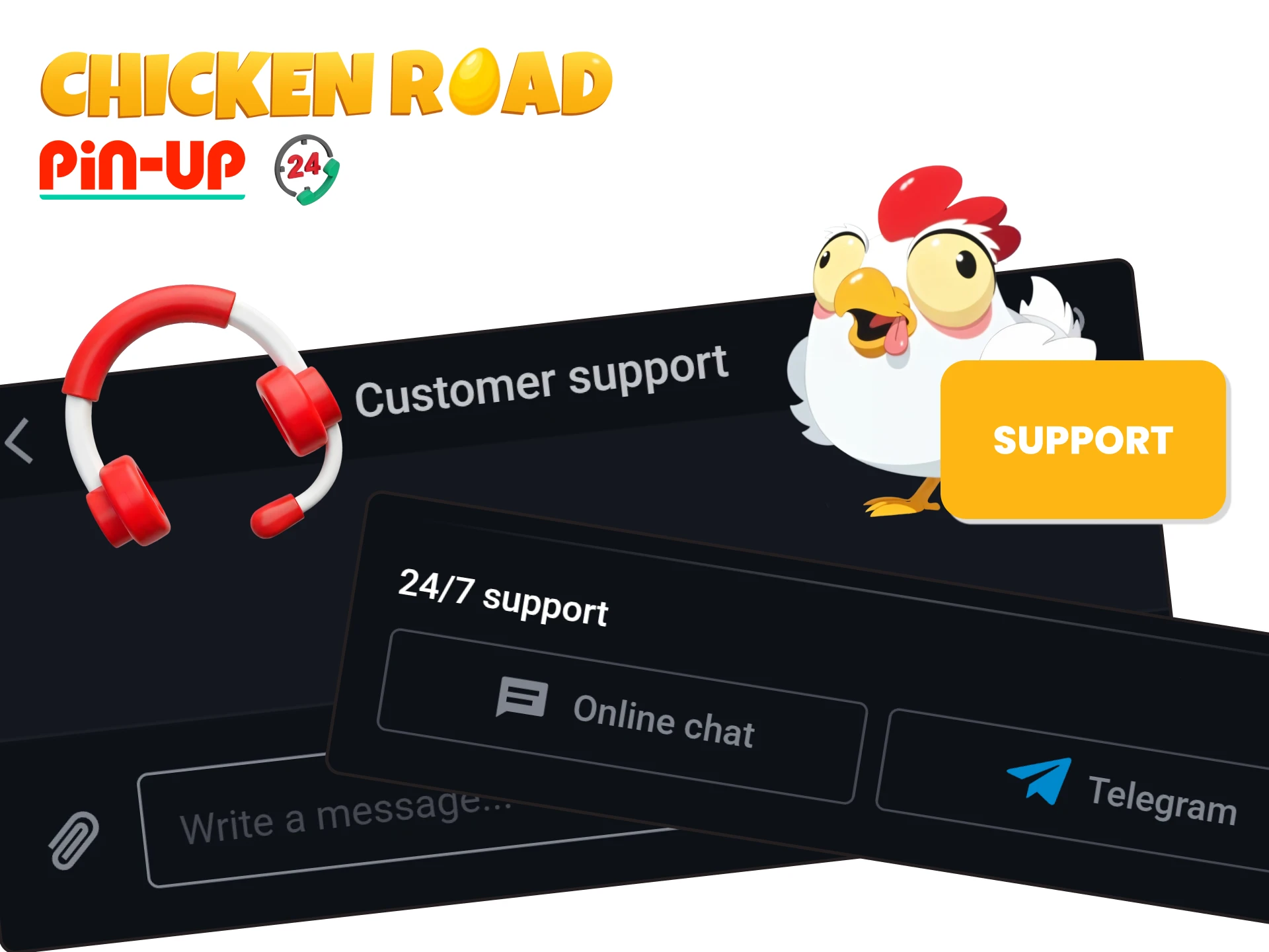 The Pin-Up support team will help you with any questions you may have.