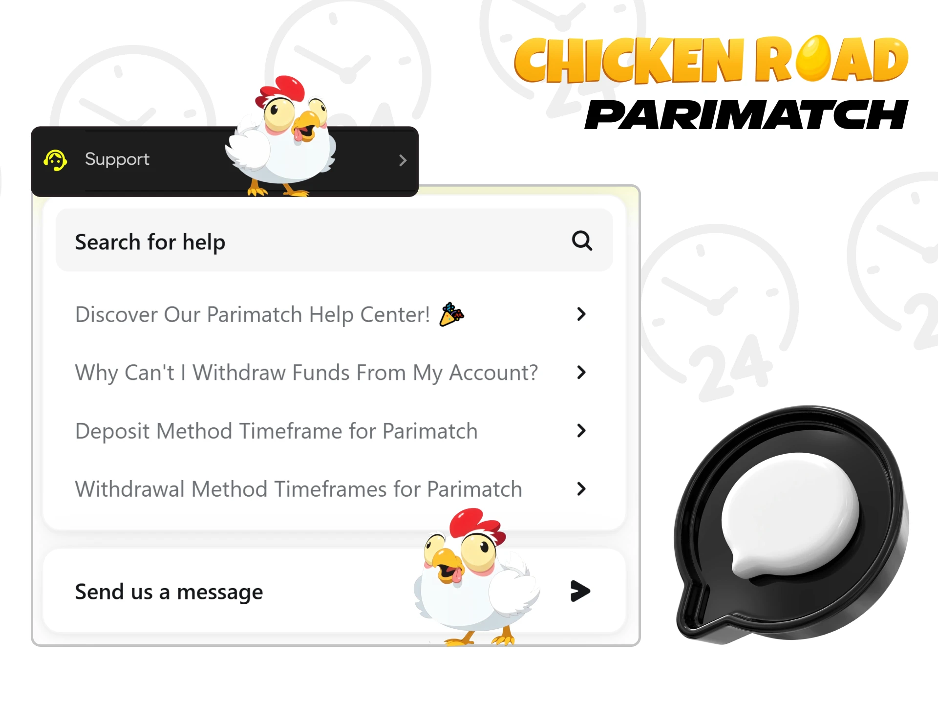 Resolve your issues with Parimatch support.